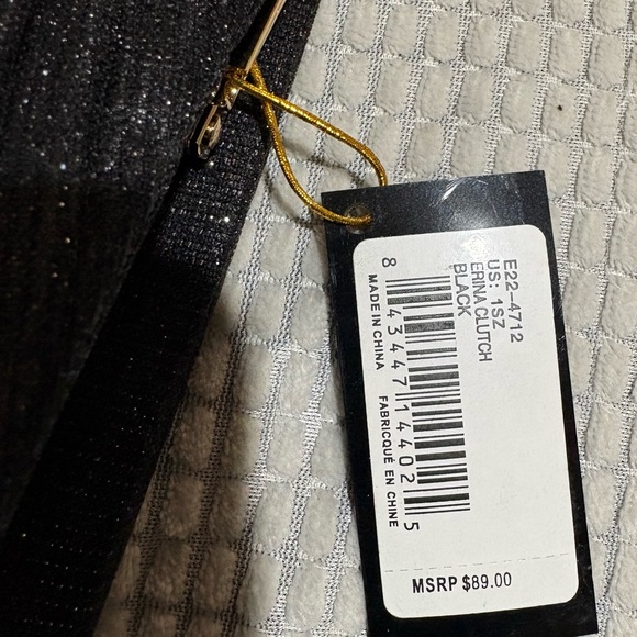 Bebe Black Clutch with Gold Accents - Picture 6 of 7